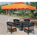 Stunning Rattan Garden Table with Four Chairs